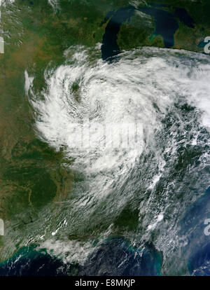 2 septembre 2012 - Vestiges de l'ouragan Isaac sur le centre des États-Unis. Banque D'Images