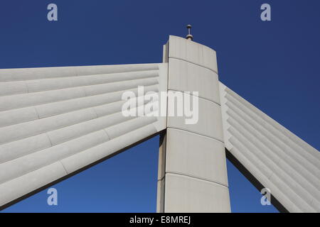 Détail de la Cheikh Isa bin Salman Causeway reliant Manama et de Muharraq, Royaume de Bahreïn Banque D'Images