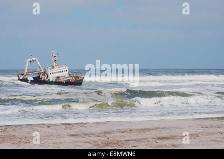 Naufrage sur Skeleton Coast Banque D'Images