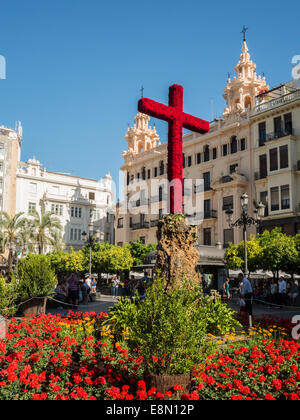 Las Cruces de Mayo sur la Plaza de Las Tendillas, Cordoba Banque D'Images