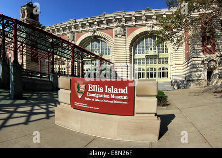 Ellis Island National Monument New York Harbor Banque D'Images