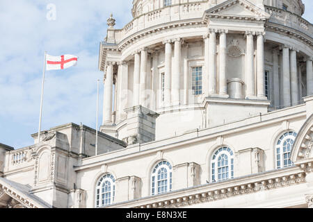 Royal Liver Building, Bâtiment de Cunard et le port de Liverpool Building.Trois Grâces bâtiments sur waterfront Dabinda,Liverpool. Banque D'Images