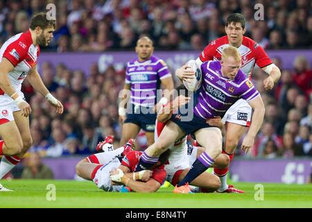 Manchester, UK. Oct 11, 2014. La grande finale de la ligue de rugby. Wigan Warriors contre St Helens. St Helens hooker James Roby. Credit : Action Plus Sport/Alamy Live News Banque D'Images