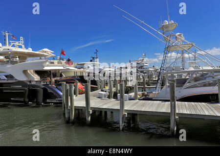 Quai Long Sag Harbor Long Island New York Banque D'Images