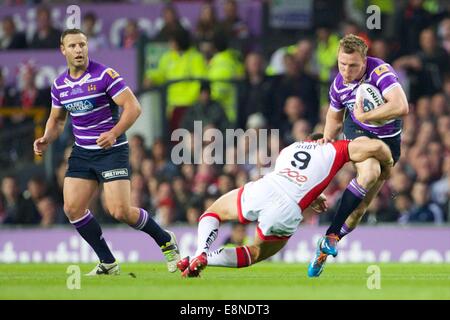 Manchester, UK. Oct 11, 2014. La grande finale de la ligue de rugby. Wigan Warriors contre St Helens. St Helens hooker James Roby. Credit : Action Plus Sport/Alamy Live News Banque D'Images