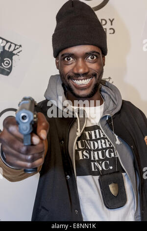 La promotion de nouvelles célébrités Comedy Central plat série Popoz à Comet Club. Avec : Sergio Hasselbaink Où : Berlin, Allemagne Quand : 09 Avr 2014 Banque D'Images