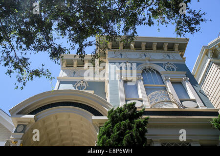Détail d'une maison victorienne au Lower Pacific Heights, San Francisco, Californie, Etats-Unis, Amérique du Nord Banque D'Images