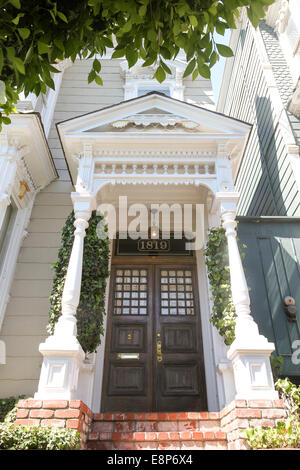 Porte d'une maison à Lower Pacific Heights, à San Francisco, Californie Banque D'Images