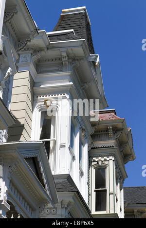 L'architecture victorienne, Lower Pacific Heights, San Francisco Banque D'Images