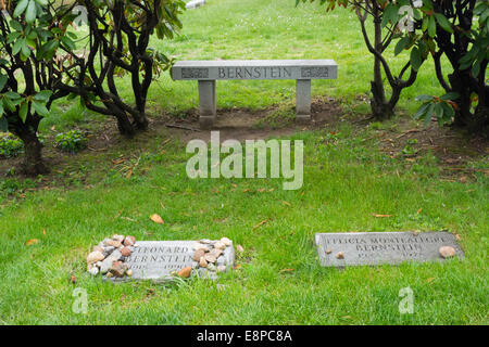 Leonard Bernstein grave Vert-bois Cemetery Banque D'Images