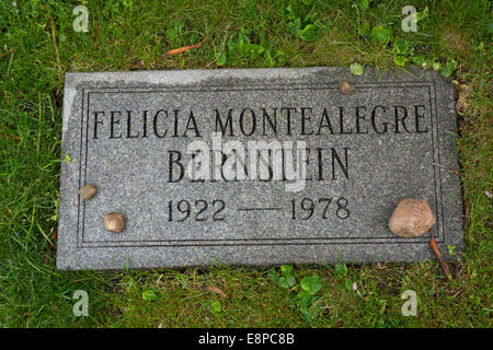 Leonard Bernstein grave Vert-bois Cemetery Banque D'Images