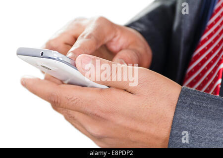 Businessman with mobile Banque D'Images