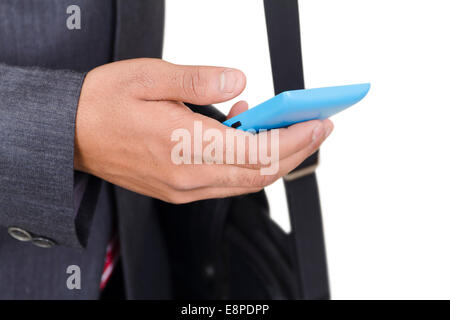 Businessman with mobile Banque D'Images