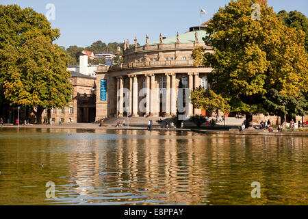 Maison de l'opéra, Staatstheater de Stuttgart, State Theatre, dans le parc Schlossgarten, Stuttgart, Bade-Wurtemberg, Allemagne, Europe Banque D'Images