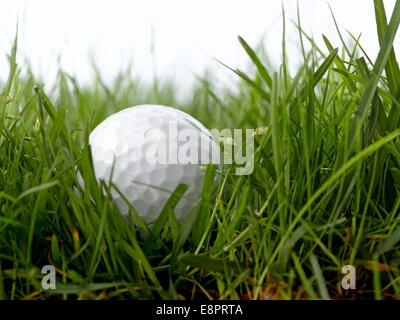 Balle de golf dans l'herbe haute Banque D'Images