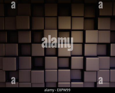 Abstract cubes métalliques Banque D'Images