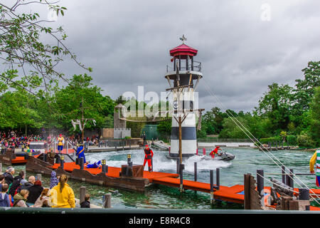 Squelette de pirates Bay - Stunt Show, Legoland Windsor Resort, Windsor, Berkshire, Angleterre, Royaume-Uni. Banque D'Images