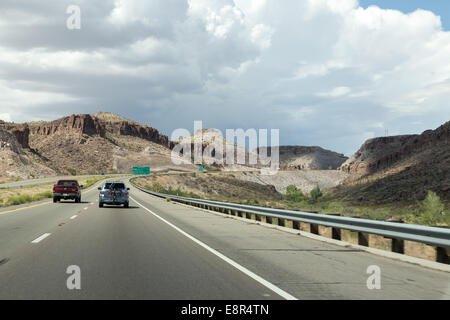 Sur la route 66 en Arizona, États-Unis Banque D'Images