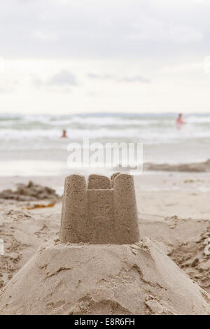 Sur la plage de sable de West Wittering, West Sussex, Angleterre, Royaume-Uni. Banque D'Images