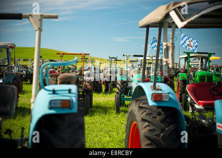 Classic Rallye du tracteur à la Bavière, Allemagne Banque D'Images