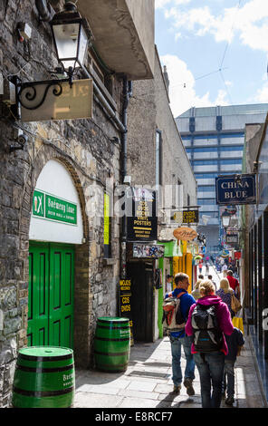 Passage du marchand dans le quartier de Temple Bar, Dublin, République d'Irlande Banque D'Images