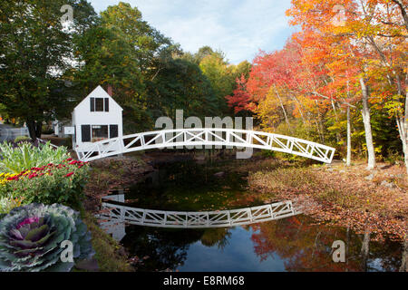 Somesville Bridge - Village de Somesvillle, Mount Desert Island, Maine, USA Banque D'Images