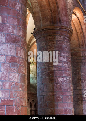 La Cathédrale Saint Magnus, célèbre pour son utilisation de pierres de couleurs différentes. Kirkwall, Orkney Islands, en Écosse. Banque D'Images