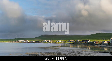 Pierowall, le principal village de Westray, une petite île de l'archipel des Orcades, îles Orcades, en Écosse. Banque D'Images