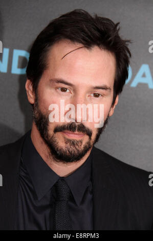 New York, New York, USA. 13 Oct, 2014. L'acteur Keanu REEVES assiste à la projection spéciale de New York 'John Wick" tenue au stade 14 Regal Union Square Cinémas. Credit : Nancy/Kaszerman ZUMA Wire/Alamy Live News Banque D'Images