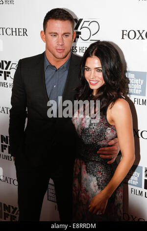 NEW YORK-OCT 10 : l'Acteur Channing Tatum (L) et sa femme Jenna Dewan Tatum assister à la 'Foxcatcher' première mondiale au 52e Festival du Film de New York à l'Alice Tully Hall, le 10 octobre 2014 dans la ville de New York. Banque D'Images