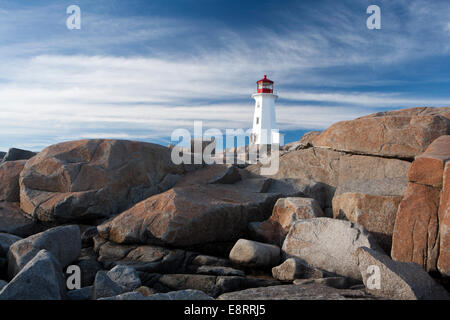 Peggy's Point Lighthouse - Peggy's Cove, en Nouvelle-Écosse, Canada Banque D'Images