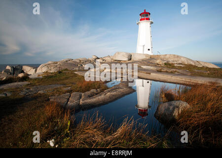 Peggy's Point Lighthouse - Peggy's Cove, en Nouvelle-Écosse, Canada Banque D'Images