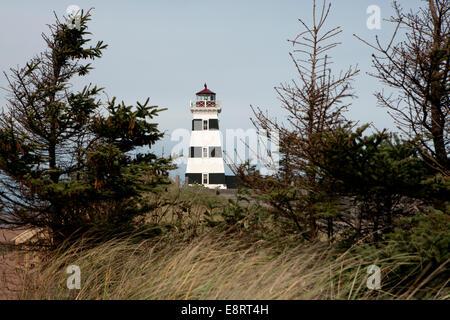 Le phare de West Point - West Point, Prince Edward Island, Canada Banque D'Images