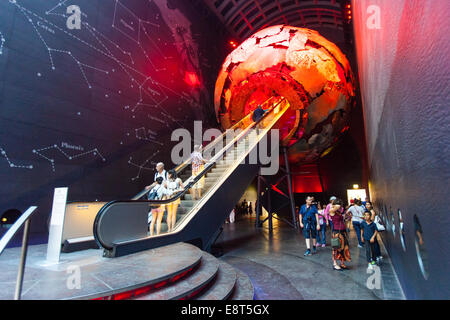 La galerie Terre, Musée d'Histoire Naturelle, Kensington, Londres, Angleterre, Royaume-Uni. Banque D'Images