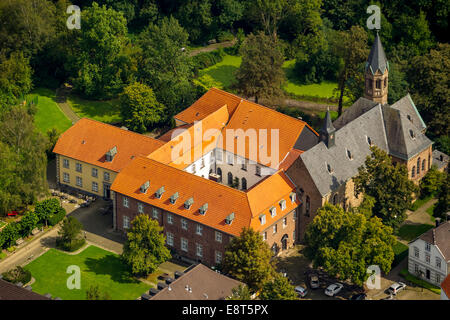 Vue aérienne, l'abbaye de Saarn, Mülheim an der Ruhr, Ruhr, Rhénanie du Nord-Westphalie, Allemagne Banque D'Images