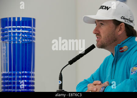 La London Golf Club, Ash, au Royaume-Uni. 14Th Oct, 2014. La Volvo World Match Play Golf Championship. Champion Graeme McDowell (NIR) au matin, conférence de presse. Credit : Action Plus Sport/Alamy Live News Banque D'Images