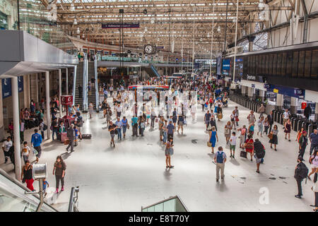 La gare de Waterloo, Londres, Angleterre, Royaume-Uni Banque D'Images