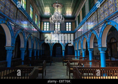 Synagogue El Ghriba, Erriadh, près de Djerba, Tunisie Banque D'Images