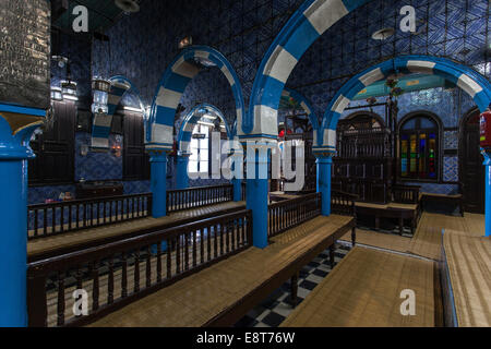 Synagogue El Ghriba, Erriadh, près de Djerba, Tunisie Banque D'Images