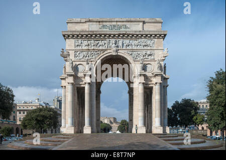 De Triomphe Arco della Vittoria, l'architecture de l'italien le fascisme sous Mussolini, Piazza della Vittoria, Gênes, Ligurie