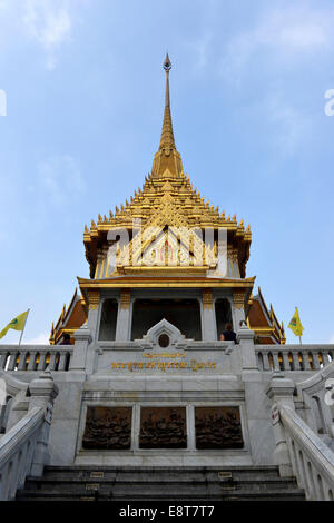 Temple du Bouddha d'or ou le Wat Traimit, Bangkok, Thaïlande Banque D'Images