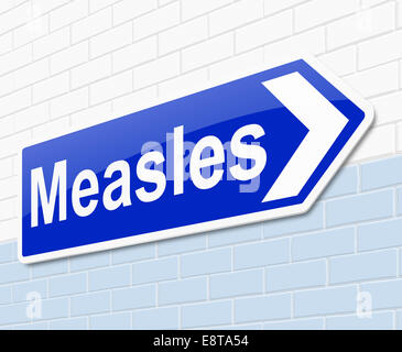 Concept de la rougeole. Banque D'Images