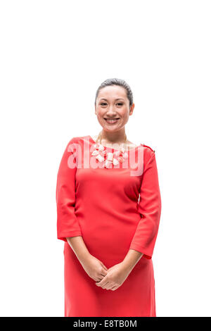 Pacific Islander woman smiling Banque D'Images