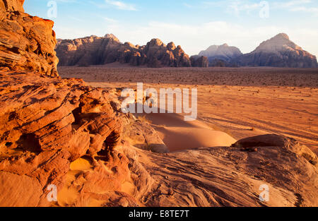 Le Wadi Rum ou Vallée de la Lune en Jordanie