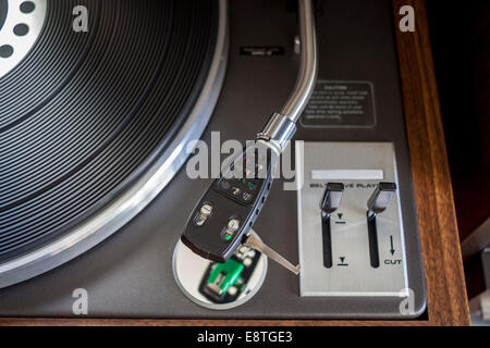 Stéréo Vintage Turntable Banque D'Images