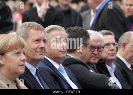 La chancelière Angela Merkel à protester 'Stand up ! L'antisémitisme plus jamais !" le 14 septembre 2014 à Berlin, Allemagne Banque D'Images