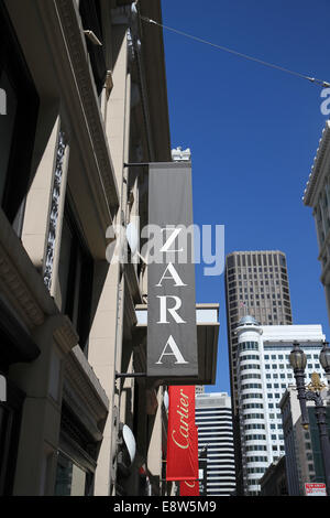 Magasin de vêtements Zara, Union Square, San Francisco, Californie Banque D'Images