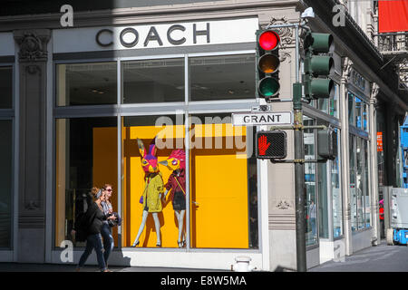 Coach store, Union Square, San Francisco Banque D'Images