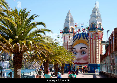 L'entrée de Luna Park à Milsons Point à Sydney, Australie. Banque D'Images