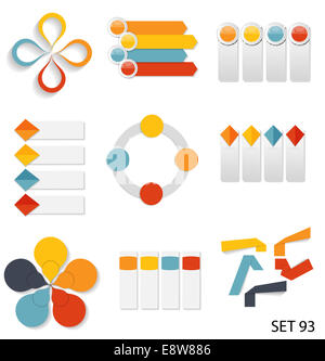 Collection de modèles pour l'entreprise infographique Vector Illustration Banque D'Images